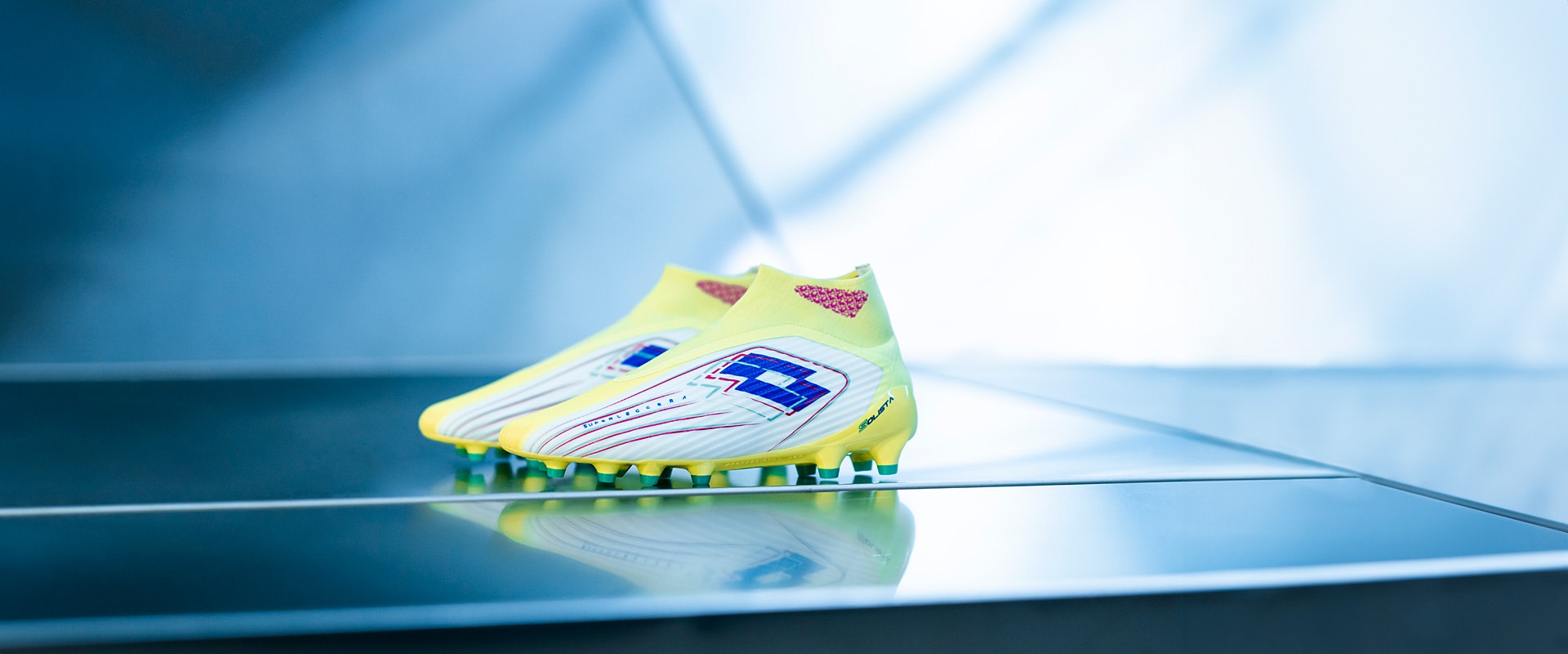 Lotto Solista 100 VIII Gravity Firm Ground - Sunny Lime/Surf The