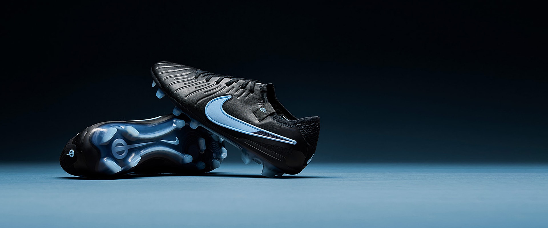 Nike Tiempo Legend X Elite Firm Ground - Black/Ice Blue - Adult
