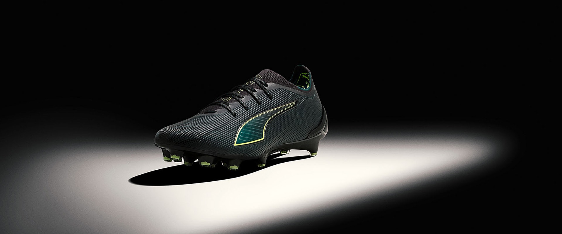 フクモン Puma Ultra 6 Ultimate Firm Ground - Puma Black/Fizzy Light/Green