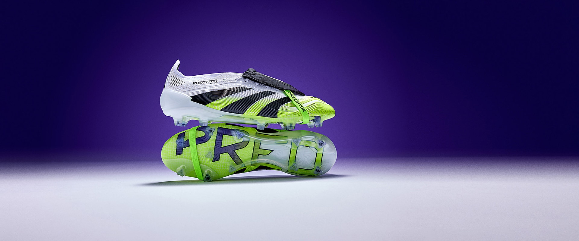 adidas Predator サッカーシューズ ホワイト/ブラック/ライム adidas Predator Elite Firm Ground - Ftwr White/Core Black