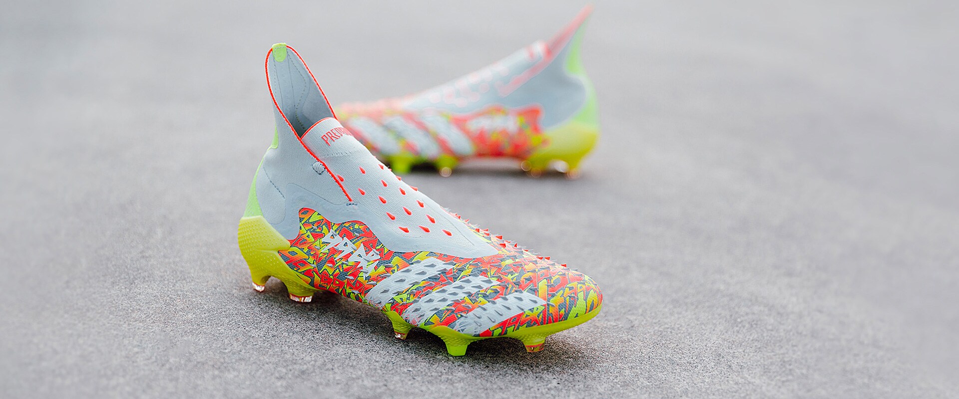 adidas Predator Freak+ FG - Clear Grey/White/Solar Yellow