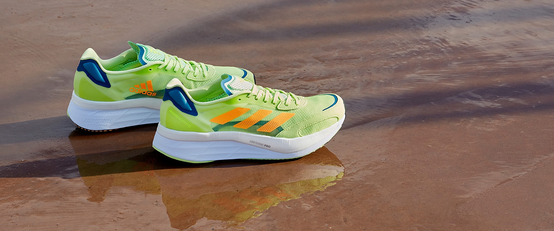 adidas adizero Boston 10 Pulse Lime/Flash Orange/Real Teal