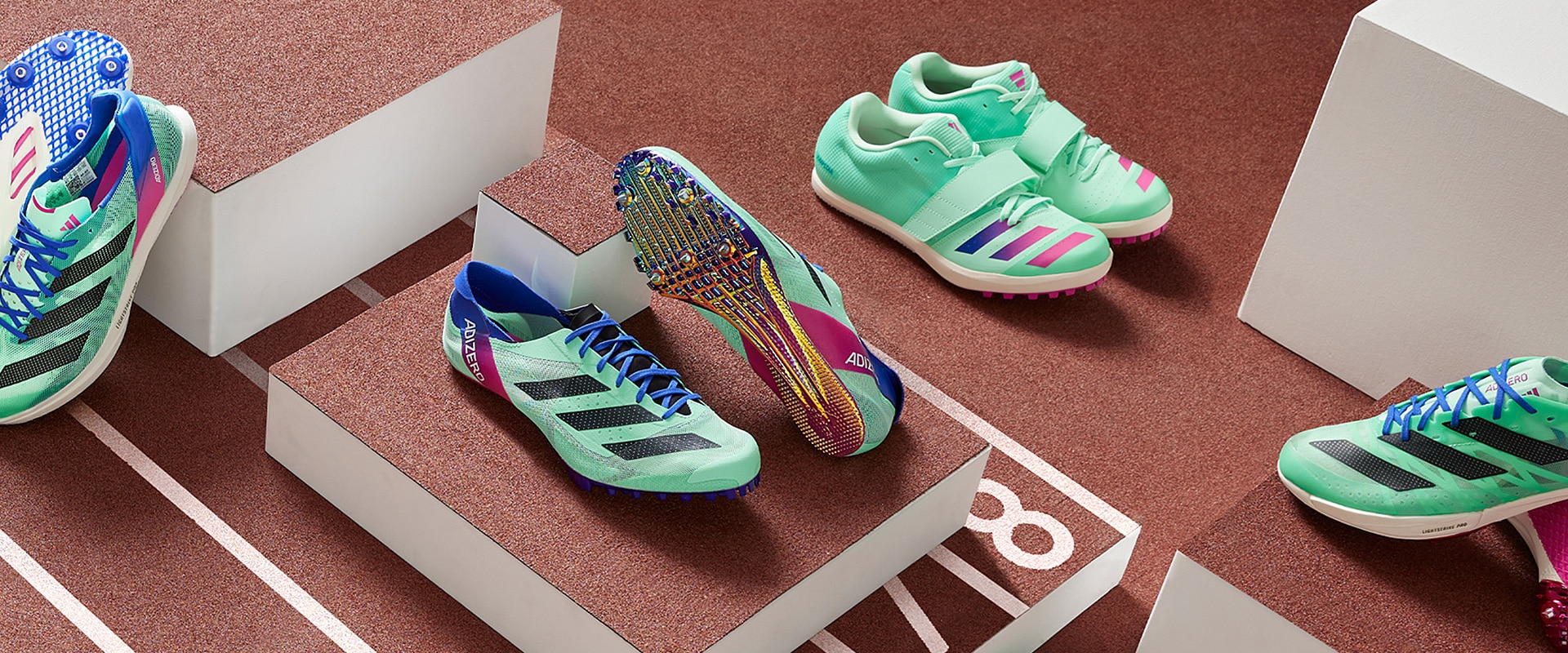 adidas adizero Finesse - Pulse Mint/Core Black/Lucid Blue - Mens