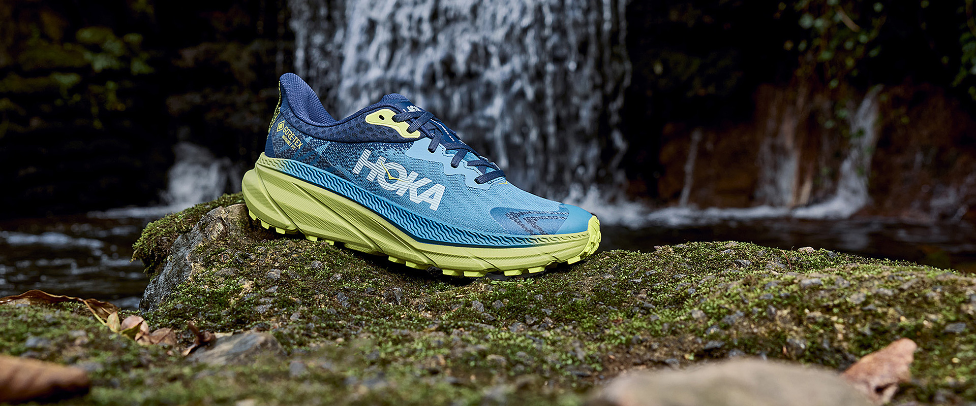 Hoka Challenger 7 Gore-TEX - Outer Space/Dark Citron - Mens  display picture 1