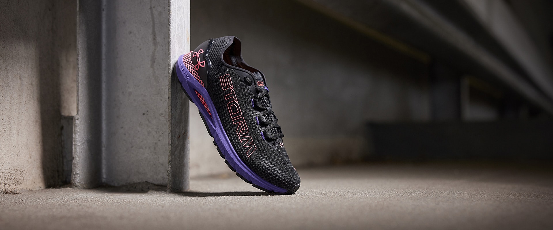 Under Armour Womens HOVR Sonic Storm Black/Metro Purple/Black