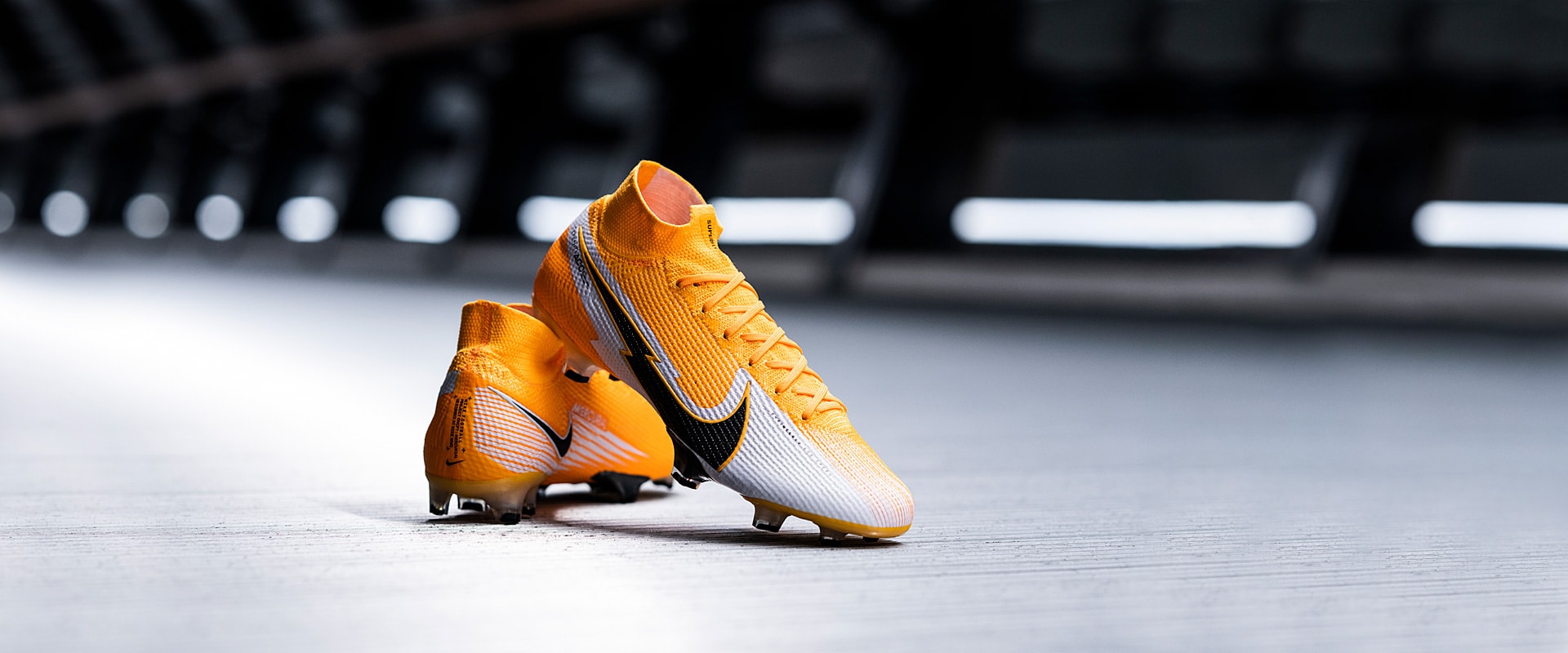 Nike mercurial cheap orange and white