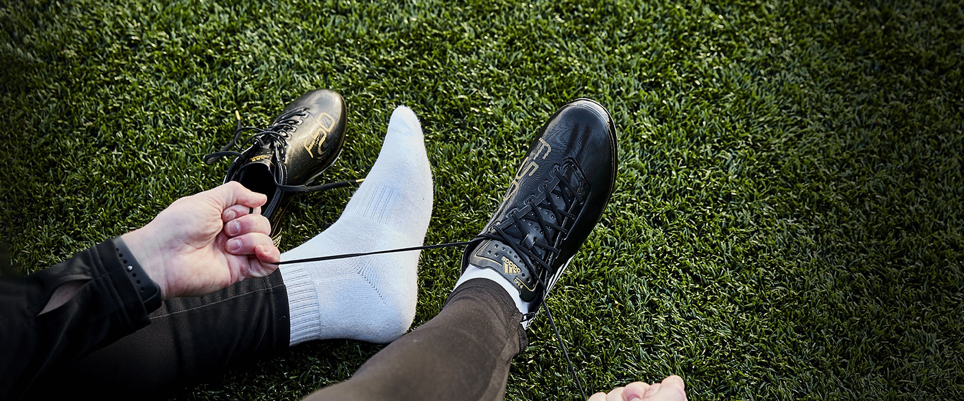 adidas F50 Ghosted Adizero - Core Black/White/Gold Metallic