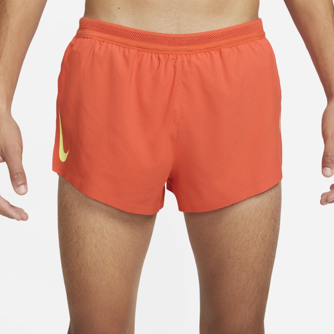 Nike Aeroswift 2 Inch Running Shorts - Orange/Ghost Green - Mens ...