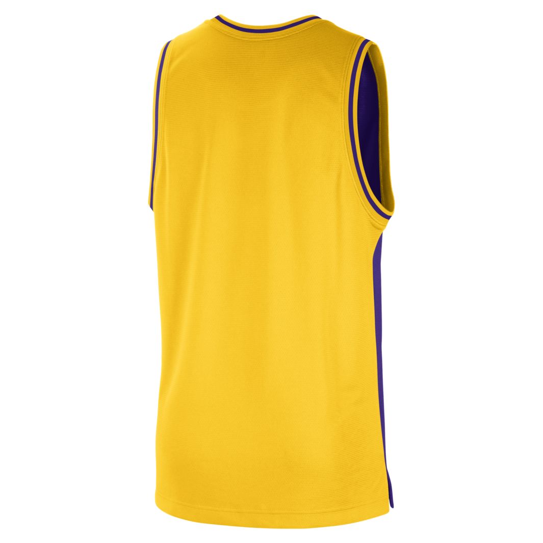 Nike Nba Los Angeles Lakers Dri Fit Dna Graphic Courtside Tank Field Purpleamarillo Mens 