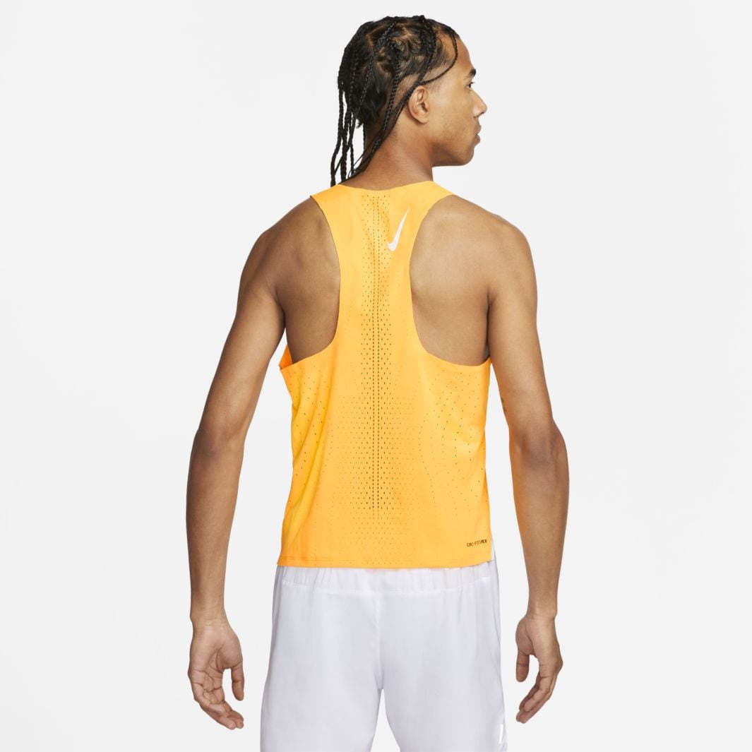 Nike Dri-FIT Adv Aeroswift Singlet - Laser Orange/White - Mens Clothing ...