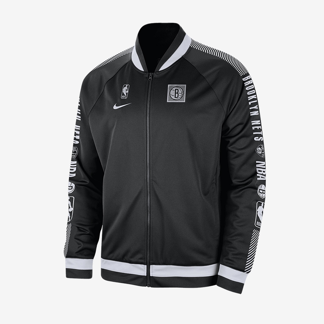 Nike NBA Brooklyn Nets Dri FIT Starting 5 Courtside Tracksuit Black White Mens Replica Pro Direct Basketball