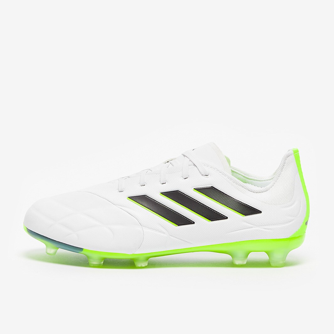 adidas COPA FG サッカーシューズ ホワイト adidas Kids Copa Pure.1 FG - White/Core Black/Lucid Lemon