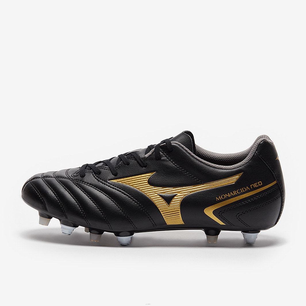 Mizuno Morelia Neo IV Pro SG Mix - Black/Gold - Mens Boots | Pro