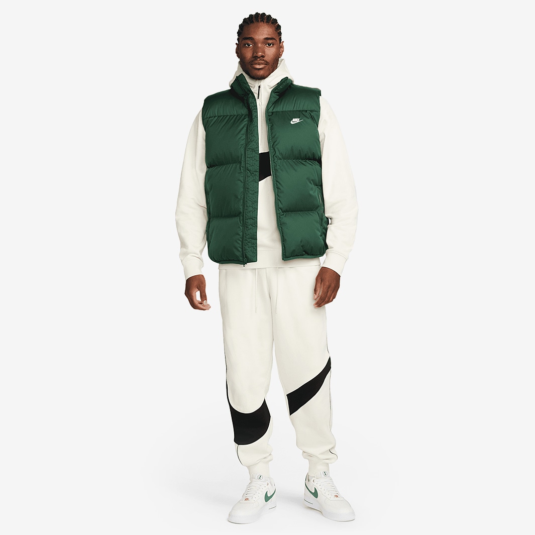 Nike Sportswear Club Puffer Vest - Fir/White - Tops - Mens