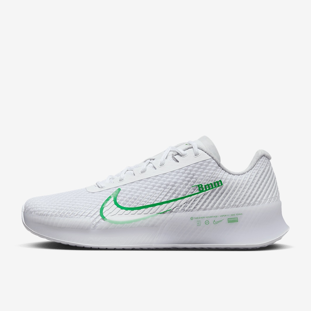Nike Court Air Zoom Vapor 11 - White/Kelly Green - Mens Shoes | Pro ...