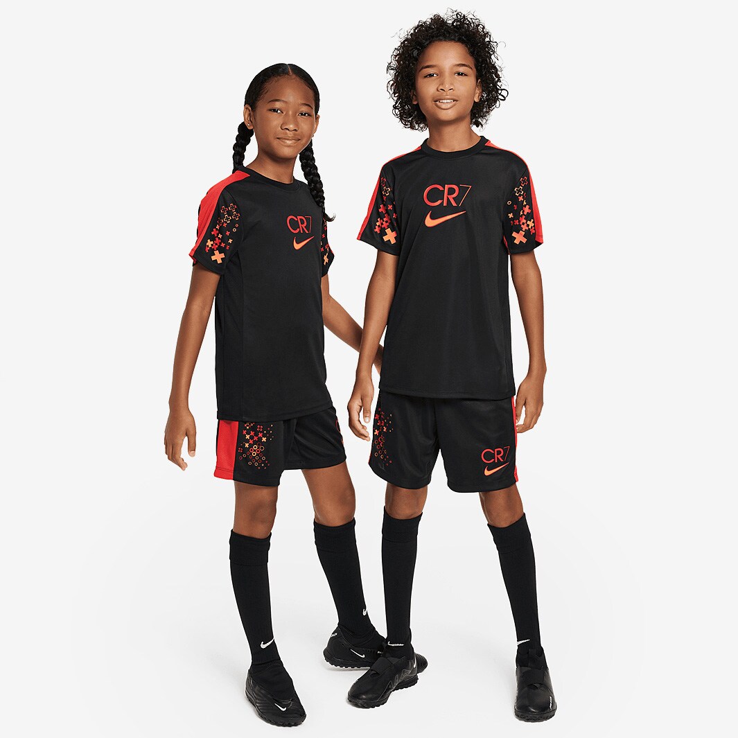 Nike Kids CR7 Dri Fit Academy 23 Shorts Black Lt Crimson Boys Clothing Pro Direct Soccer