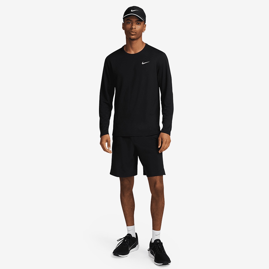 Nike Dri-FIT Miler UV Long Sleeve Top Black/Reflective Silv