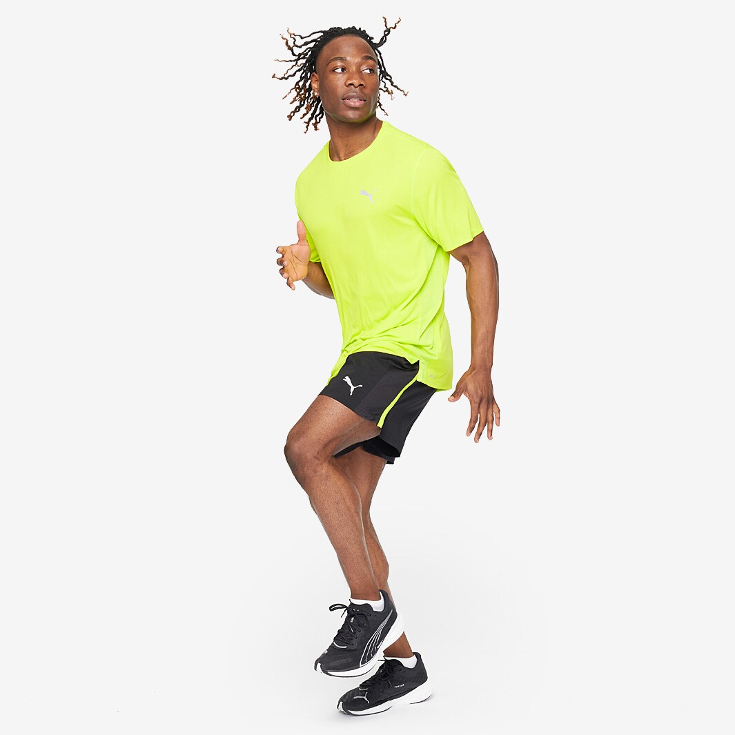 Puma Run Favourite Velocity T Shirt Lime Pow Mens Clothing Pro Direct Running