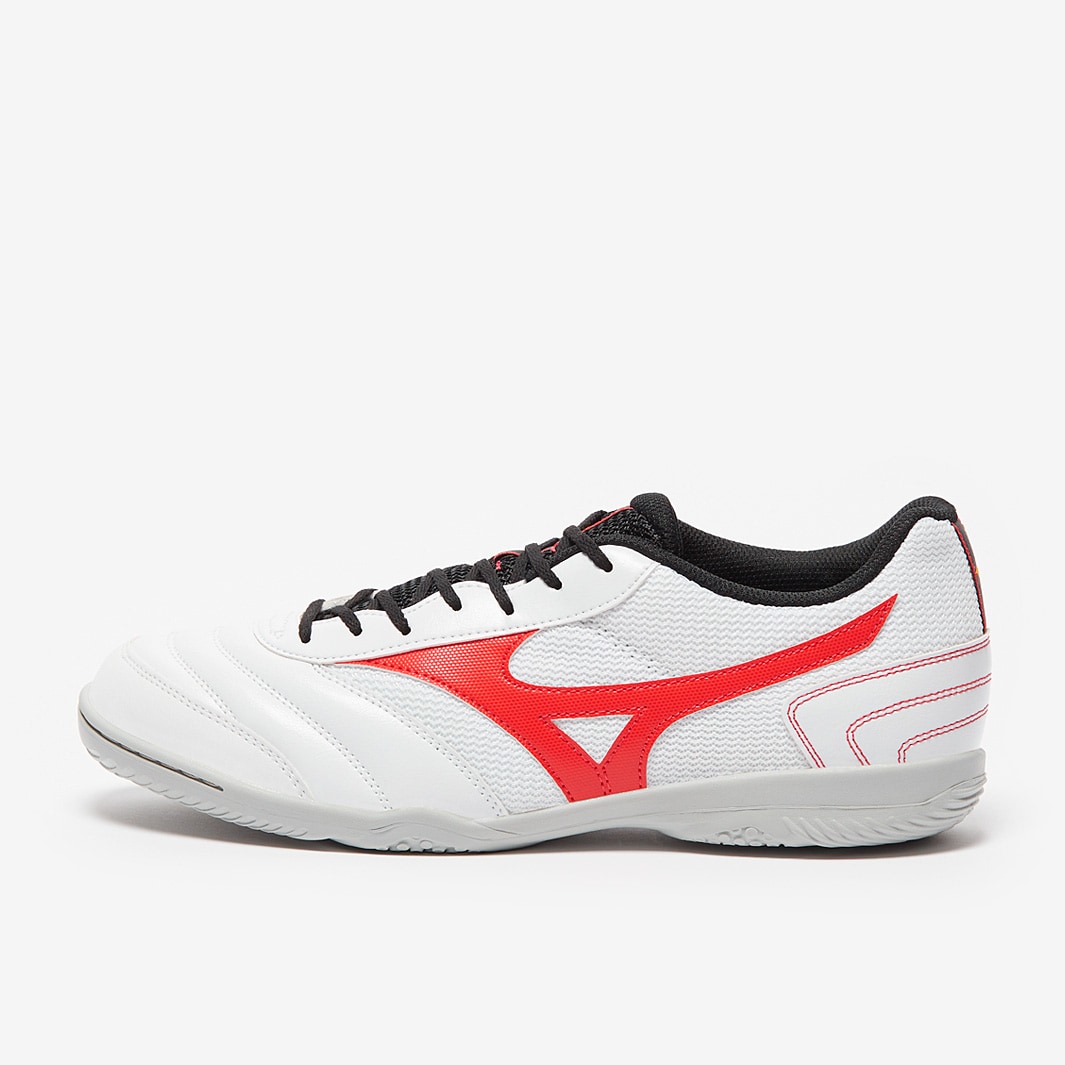 Mizuno Morelia Sala Club Indoor White/Radiant Red Adult Boots