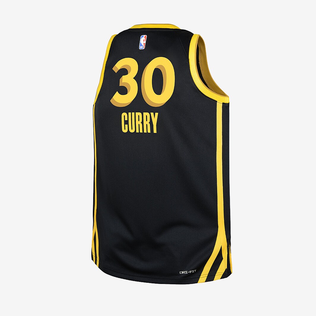 Nike Older Kids NBA Stephen Curry Golden State Warriors City Edition Swingman Jersey Tops Boys Replica Pro Direct Basketball