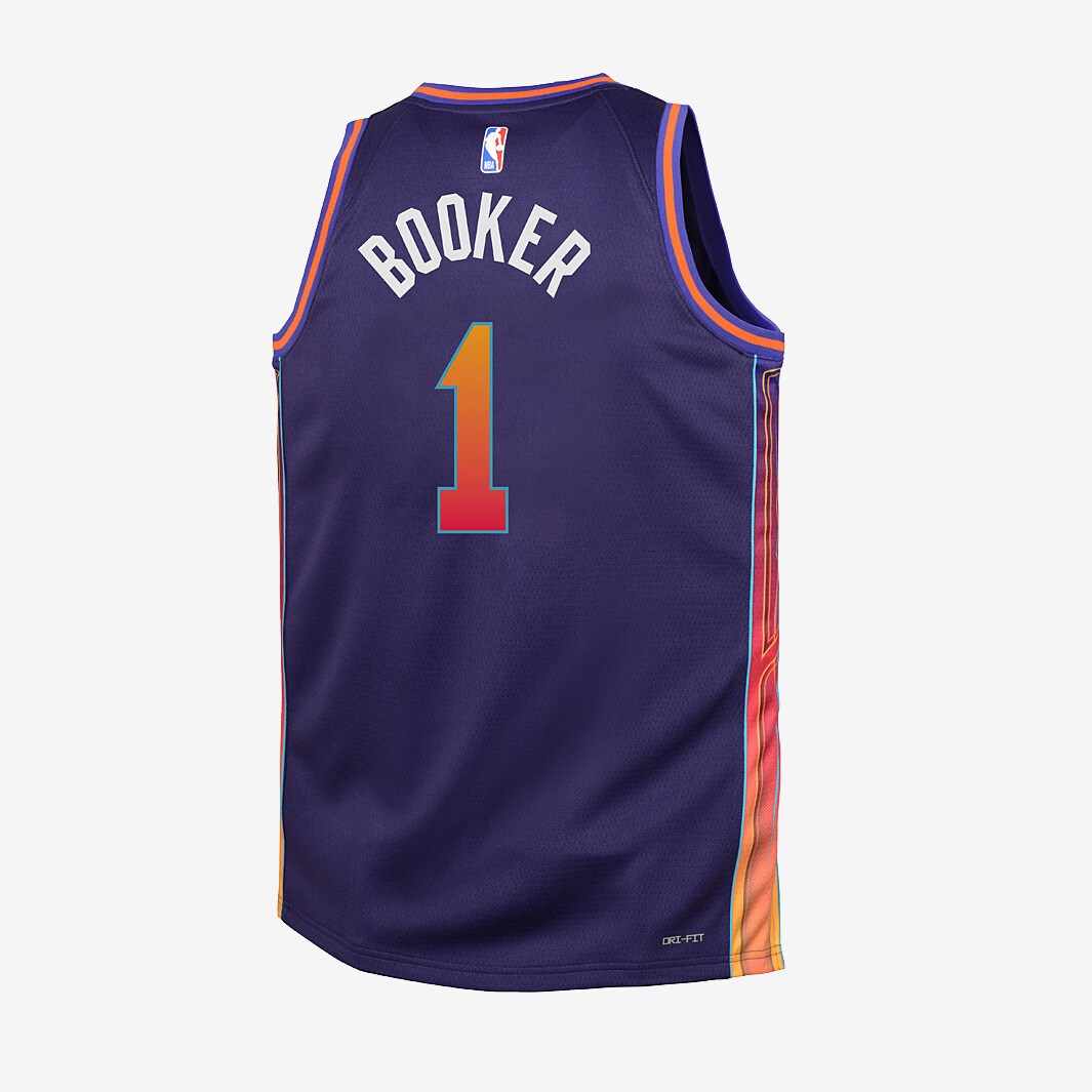Nike Older Kids NBA Devin Booker Phoenix Suns City Edition Swingman Jersey Tops Boys Replica Pro Direct Basketball