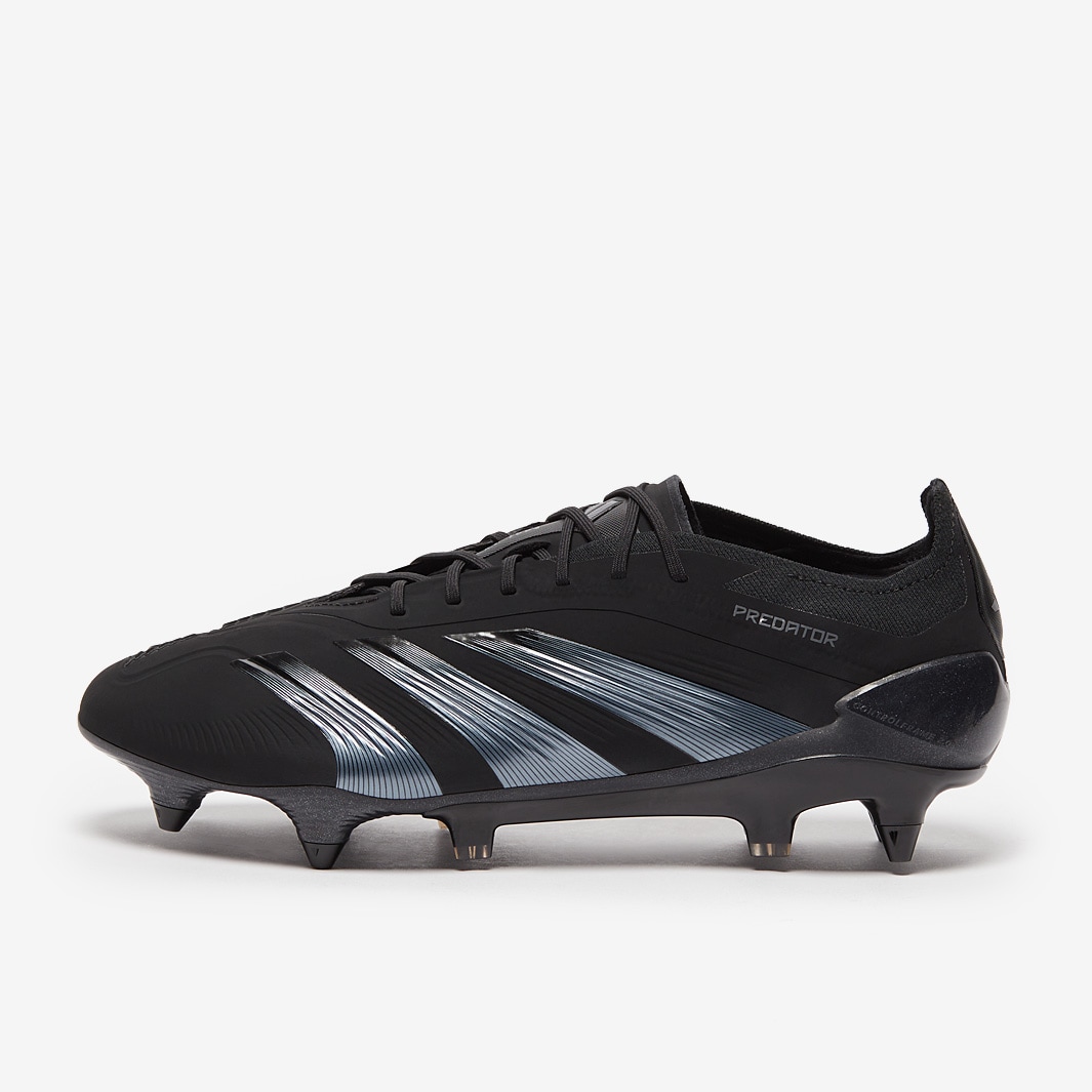 adidas Predator Elite Laced Soft Ground Core Black Carbon Core Black Adult Boots Pro Direct Soccer