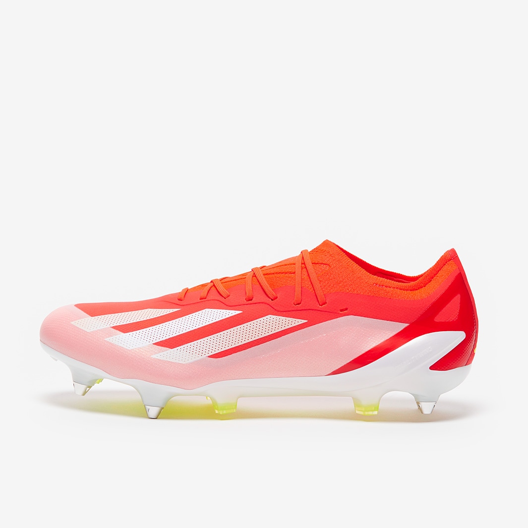 adidas X Crazyfast Elite SG Rosso Solare Bianco Team Giallo Solare Scarpe Calcio Adulti Pro Direct Soccer