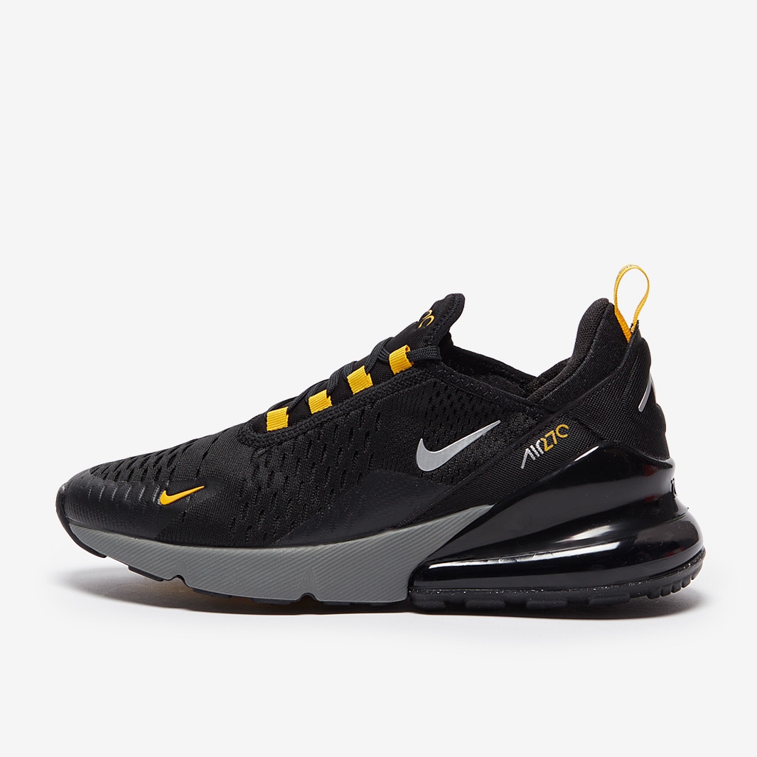 Nike Sportswear Older Kids Air Max 270 GS Black Metallic Silver University Gold Trainers Boys Shoes