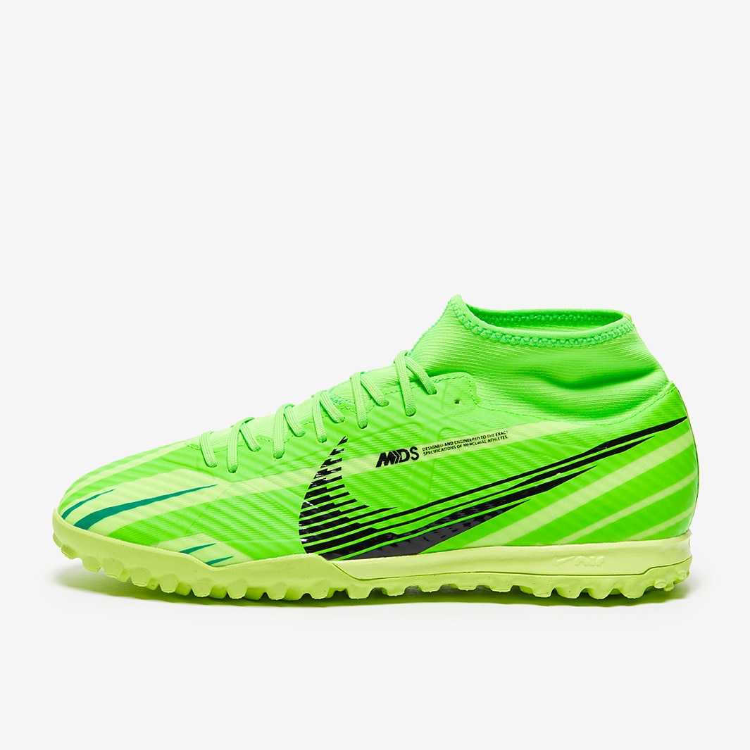 Nike Air Zoom Mercurial Superfly IX Academy MDS Turf Green Strike Black Stadium Green Adult Boots Pro Direct Soccer