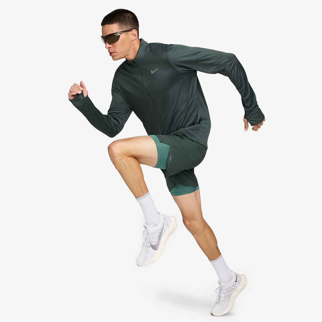 nike pacer half zip green
