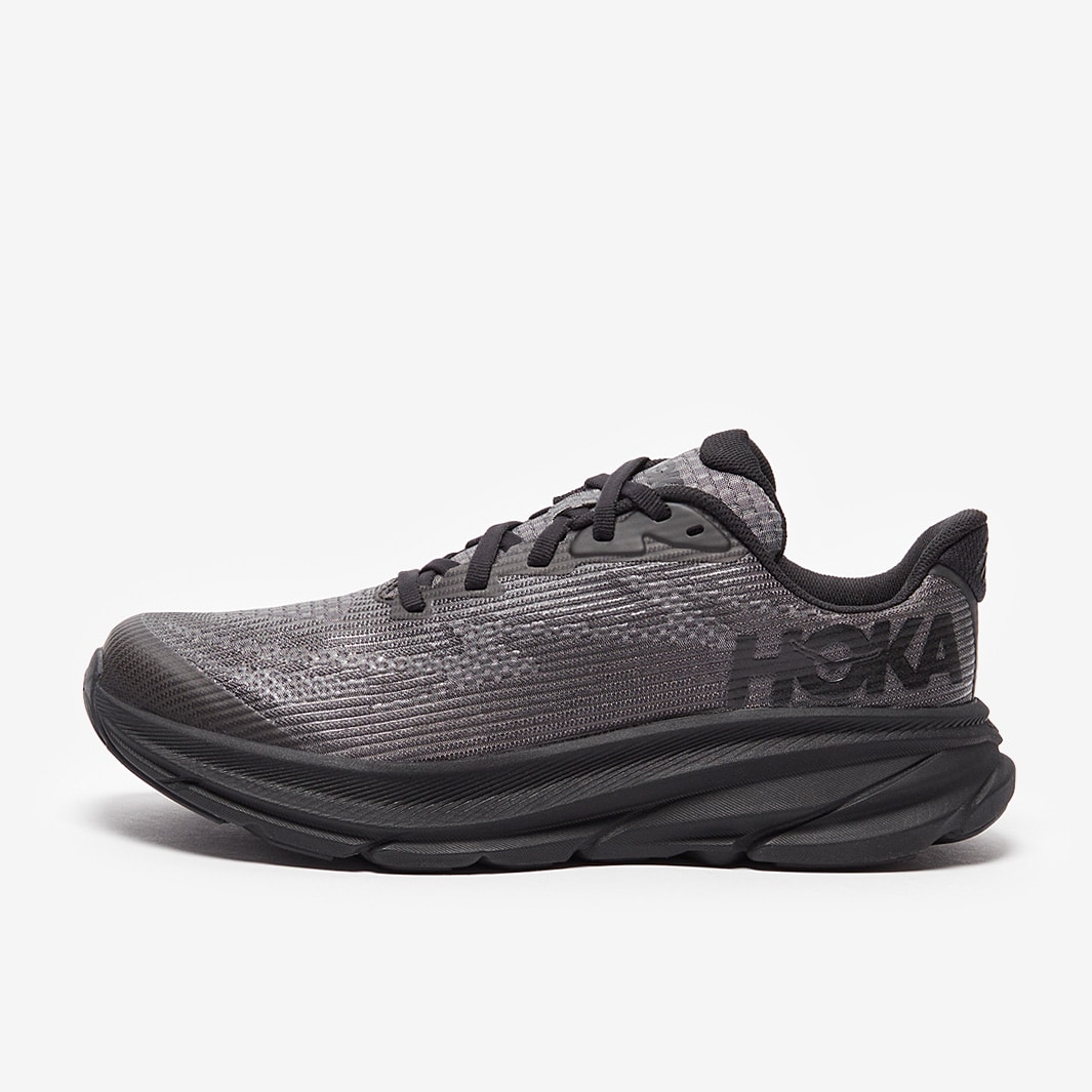 Hoka Clifton Youth Black/Carbon Black Boys Shoes Pro
