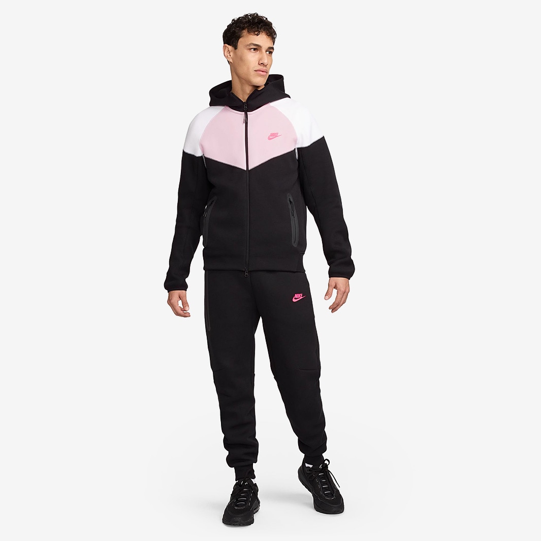 nike tribute tracksuit black and pink