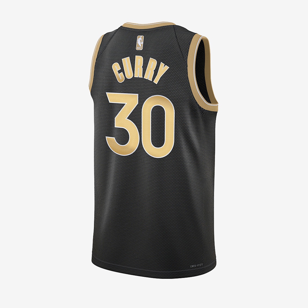 Nike NBA Stephen Curry Selected Series Jersey Black Club Gold Tops Mens Replica Pro Direct Basketball