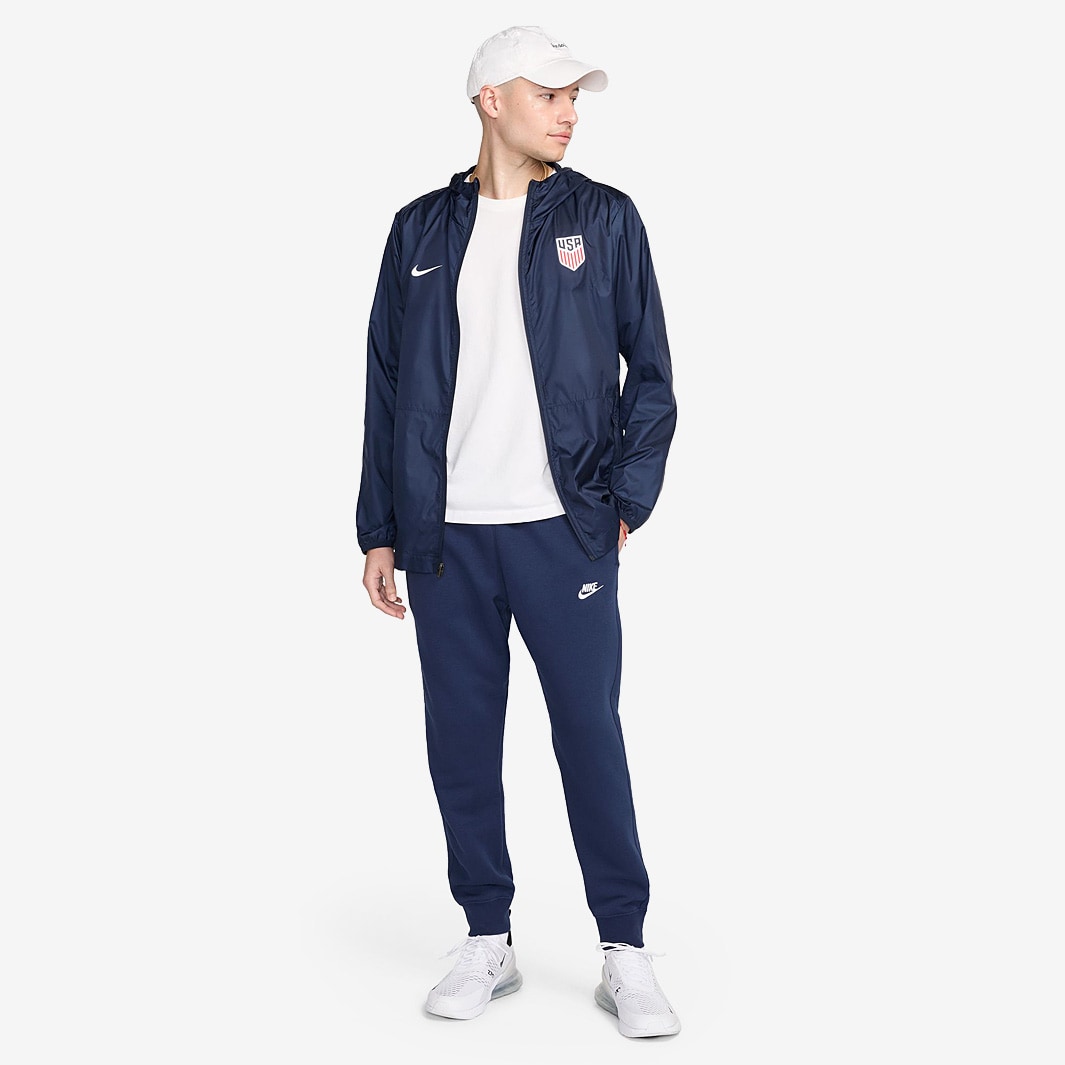 Nike USA 2024 HD Rain Jacket - Obsidian/White - Mens Replica |