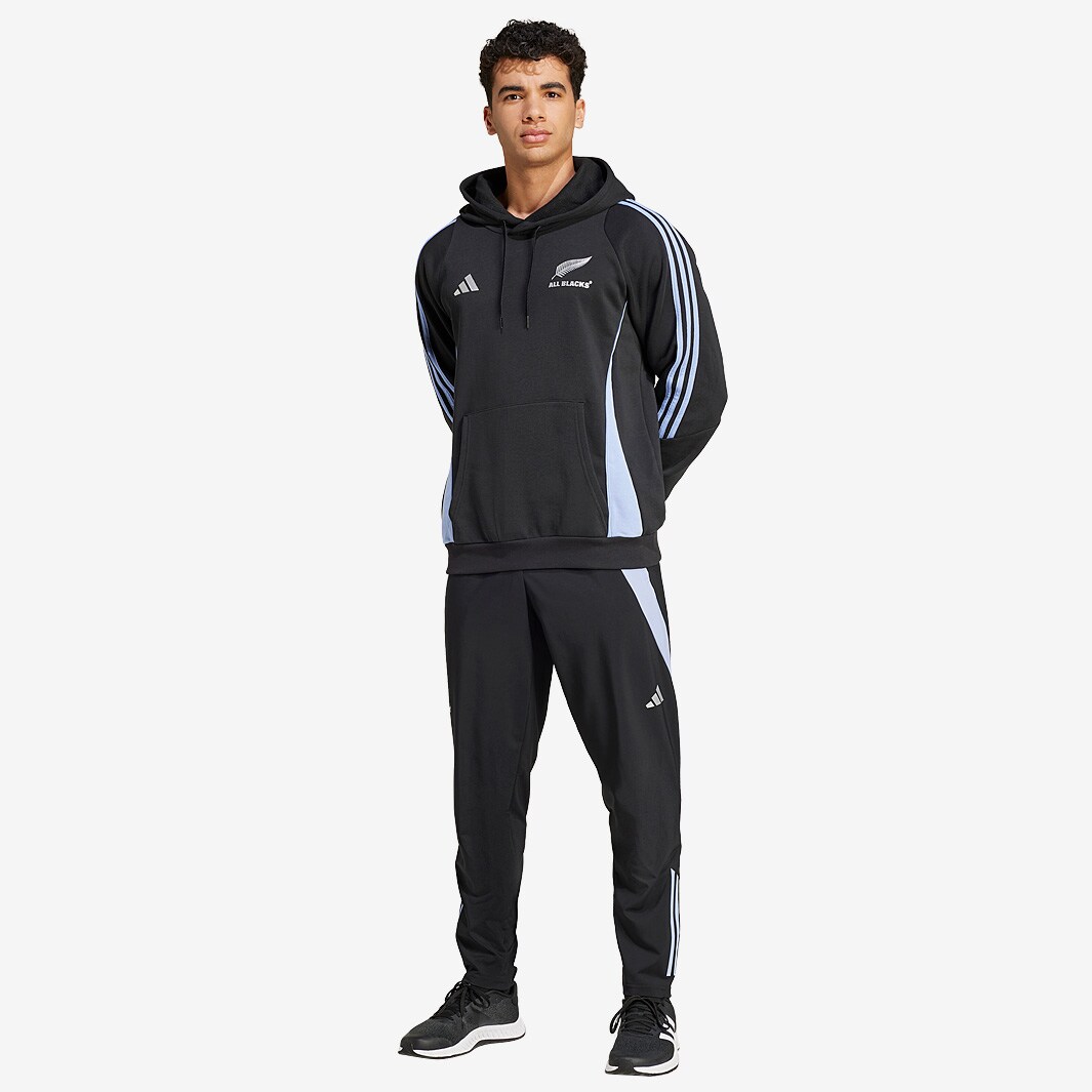 adidas All Black Hoodie All Black/Blue Spark Mens Replica