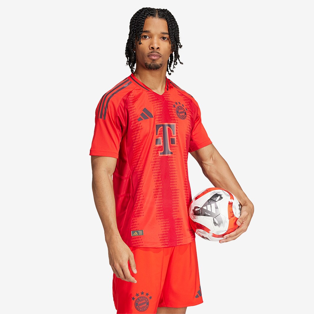 adidas Bayern Munich 24/25 Authentic Home Shirt - Red - Mens Replica |