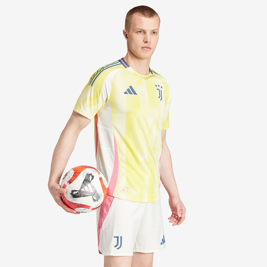 adidas Juventus 24/25 Authentic Away Shirt - Pure Sulfur - Mens