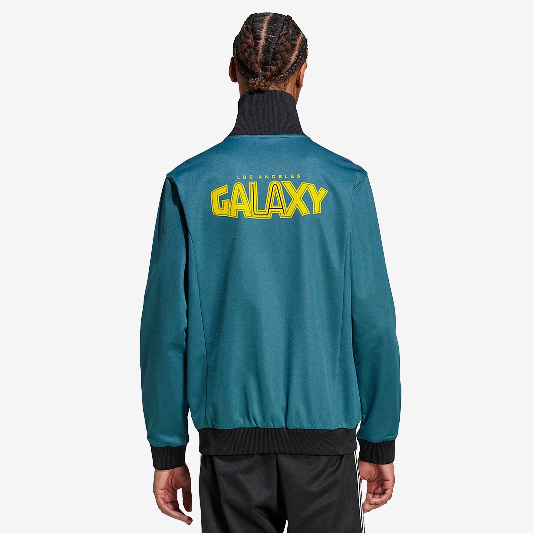 adidas Originals LA Galaxy Beckenbauer Track Top Viridian Black Mens Replica