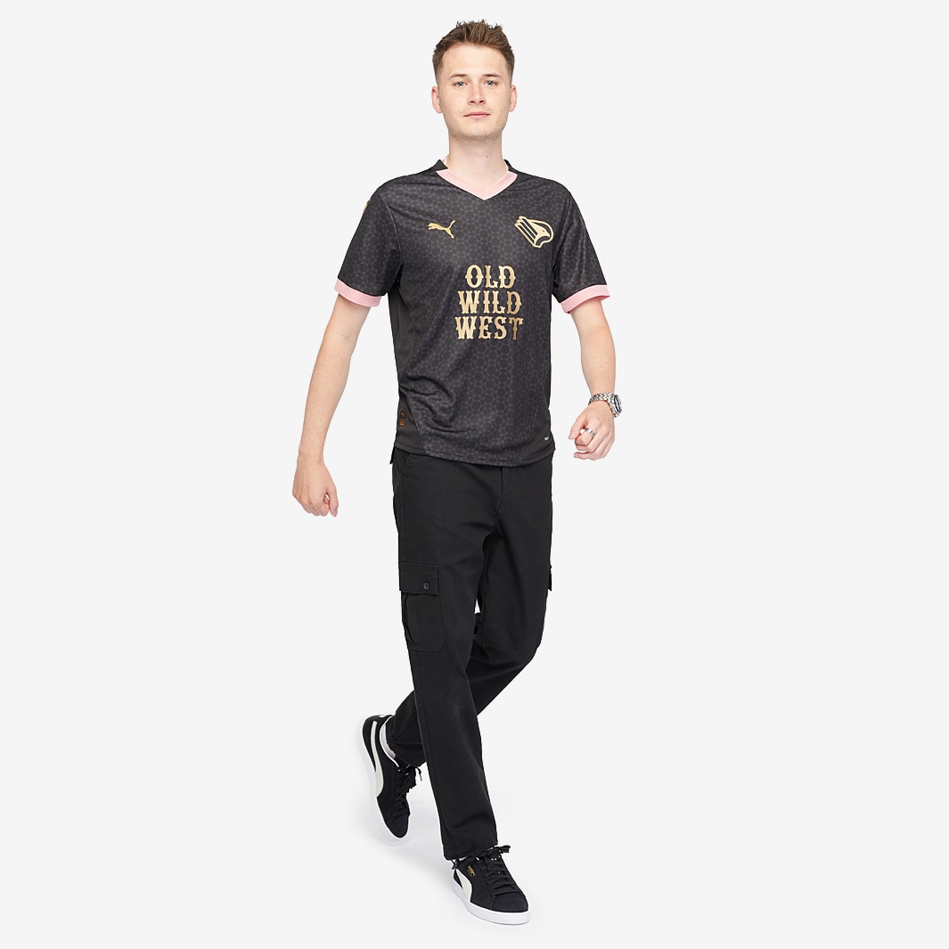 Puma Palermo Calcio 24/25 Away Shirt - Puma Black/Puma Gold - Mens