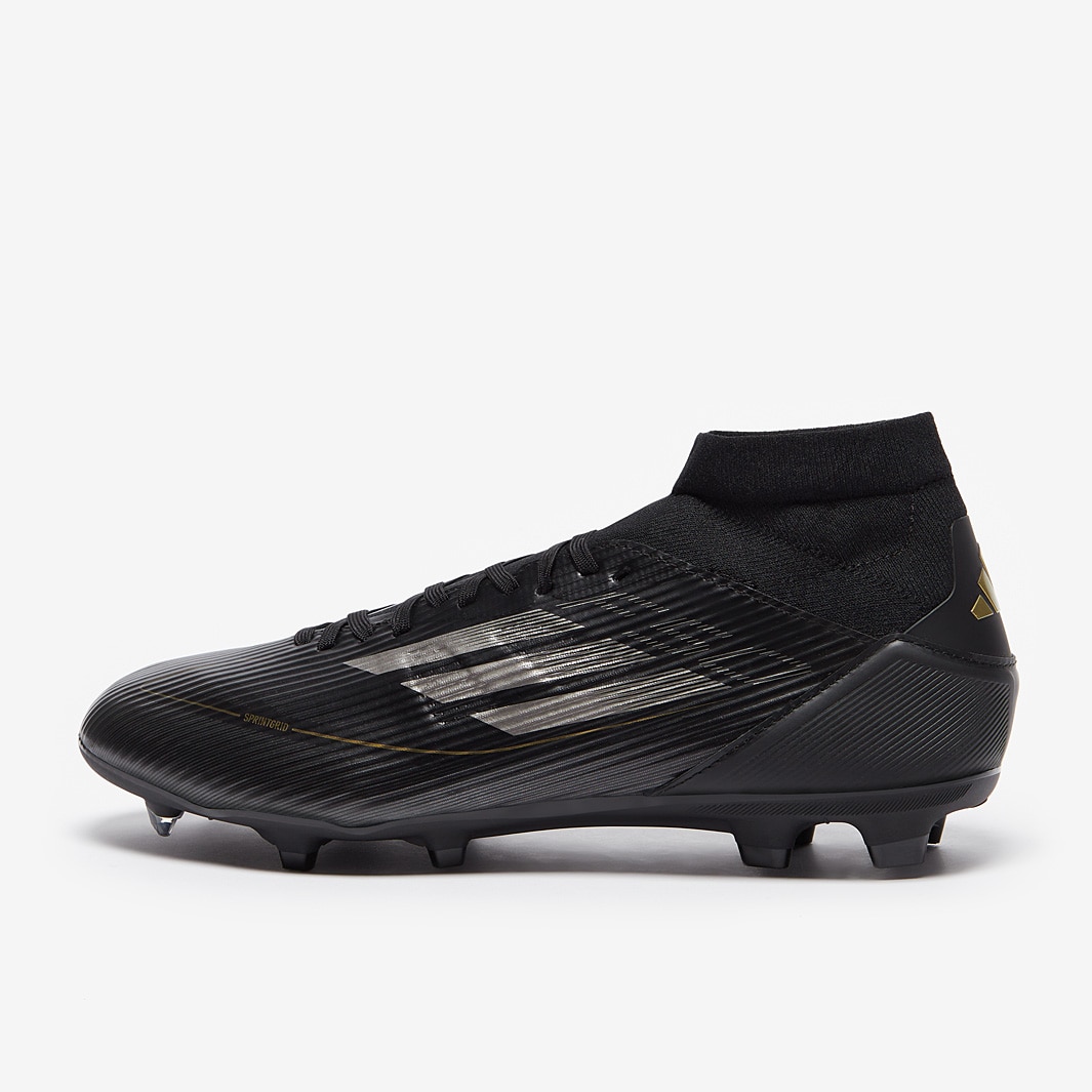 adidas F50 League Mid Firm Ground Mixed Ground Core Black Iron Met Gold Met Adult Boots Pro Direct Soccer