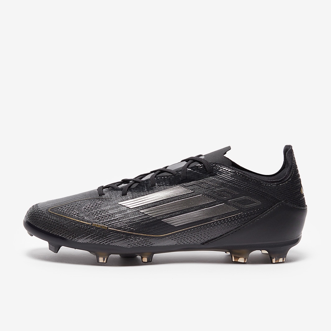 2000archives フットボールジャージ black adidas Kids F50 Pro Firm Ground - Core Black/Iron Met/Gold