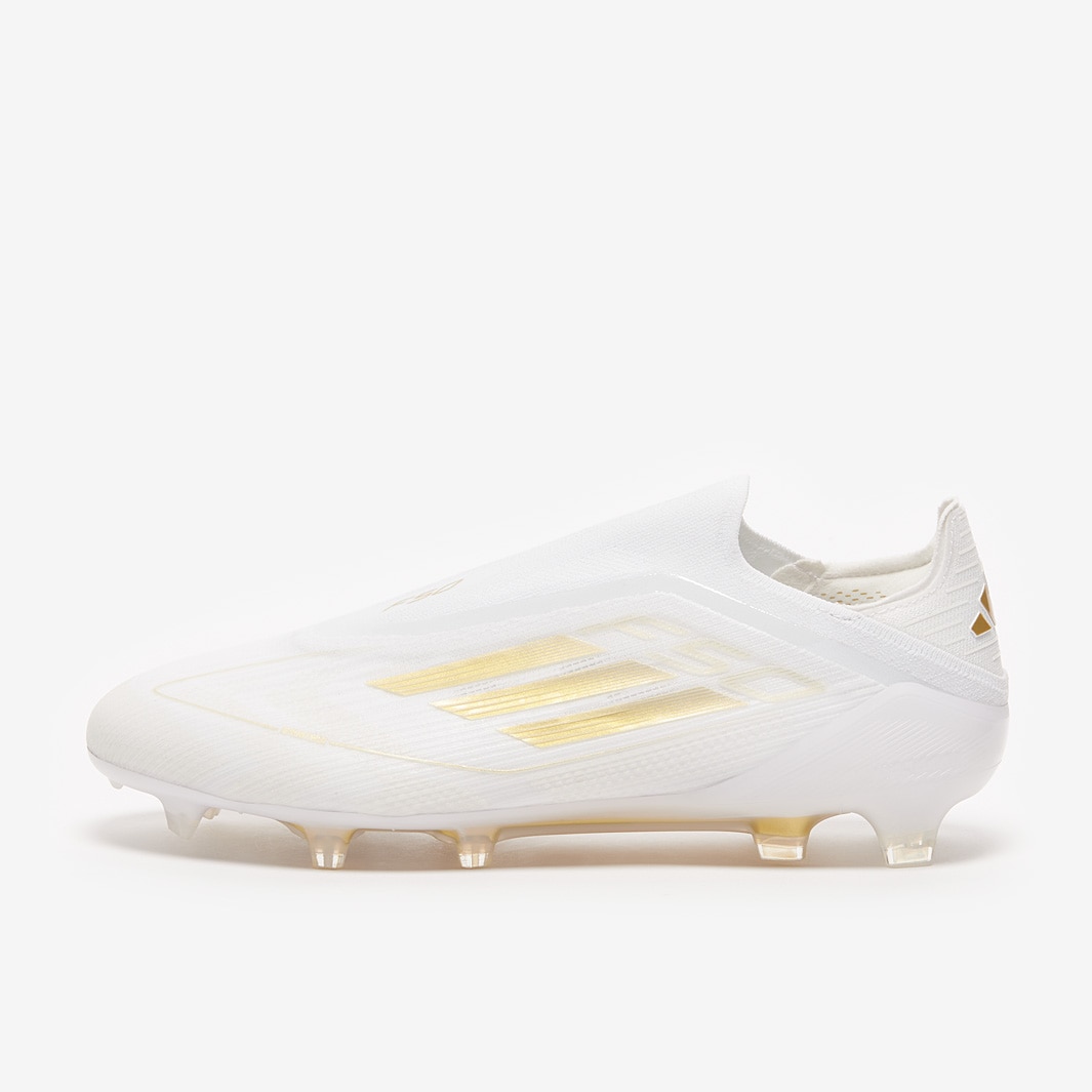 adidas F50 Elite Laceless Firm Ground Ftwr White Gold Met Ftwr White Adult Boots Pro Direct Soccer