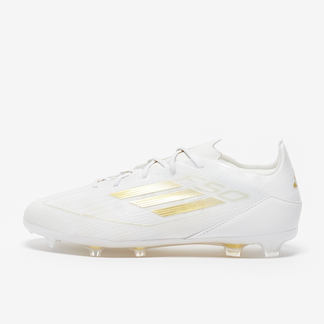 adidas Kids F50 Pro Firm Ground - Ftwr White/Gold Met/Ftwr