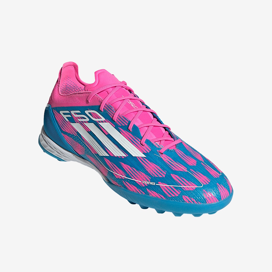 Adidas Men's F10 (Messi) Indoor Soccer Shoes Solar Pink/White/Solar Blue hotsell sz 10.5