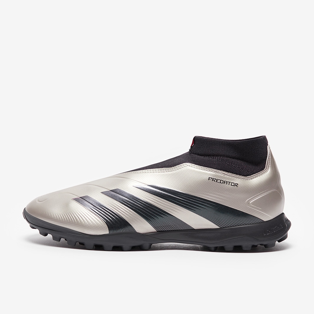 adidas Predator League Laceless Turf - Platin Met/Aurora Black