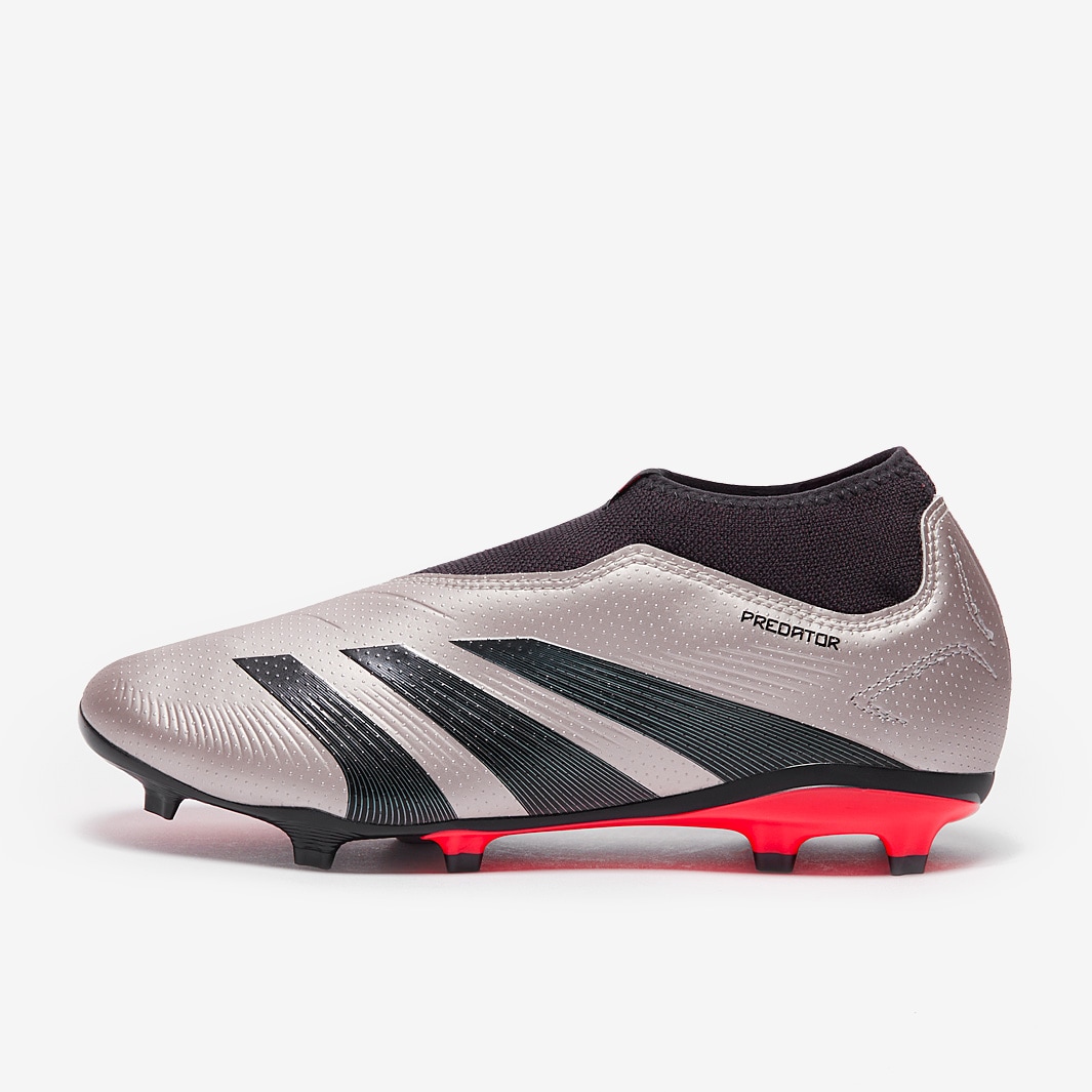 adidas Kids Predator League Laceless Firm Ground Platin Met - Main Image