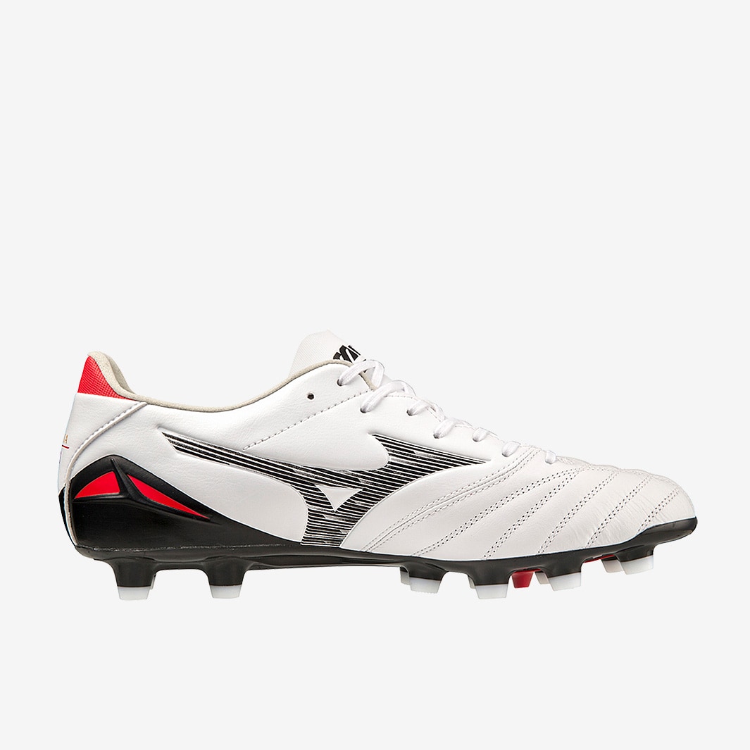 Mizuno Morelia Neo IV Pro Firm Ground - White/Black/Red - Adult
