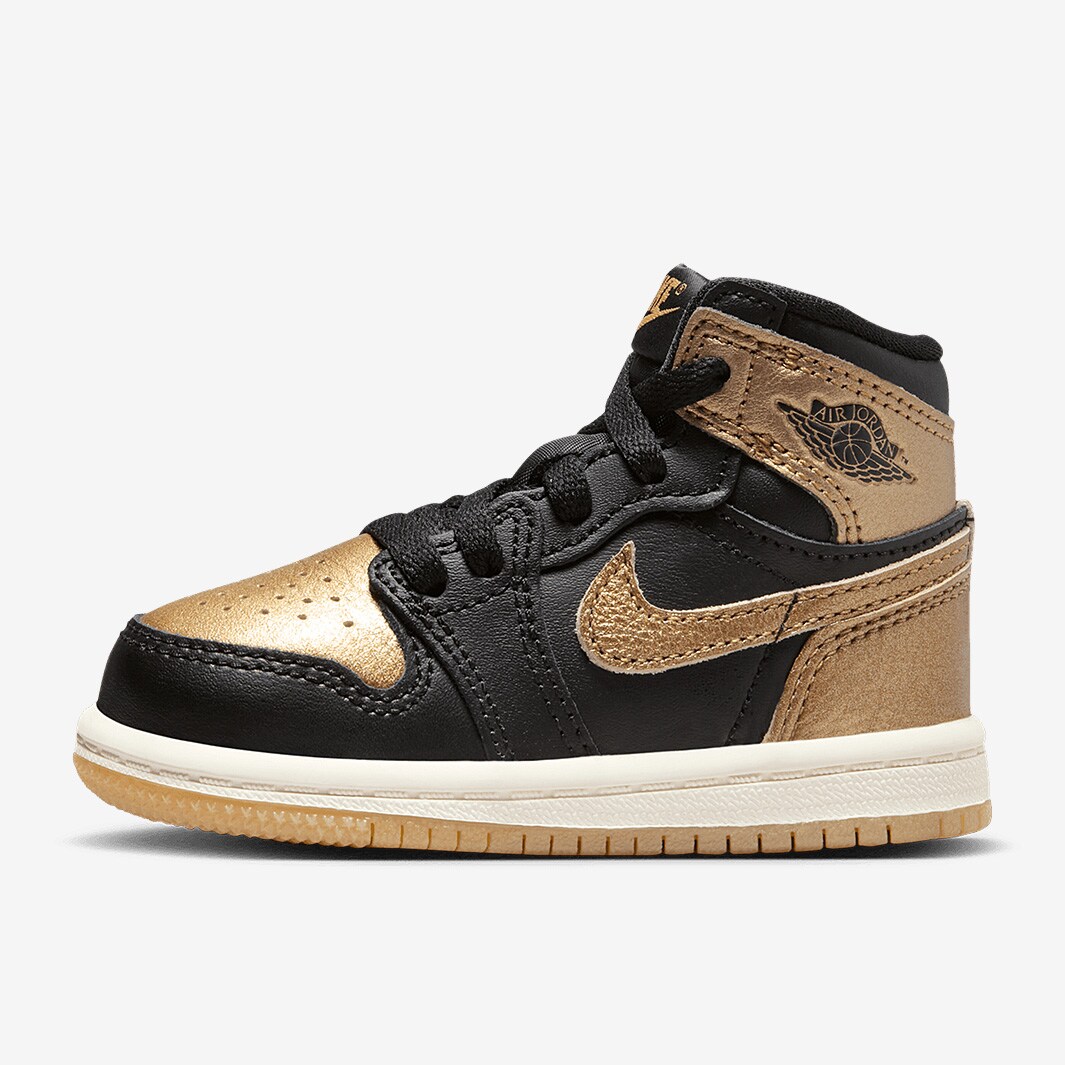 High Top Black And Gold Kids Jordans Jordan Retro High OG Toddler