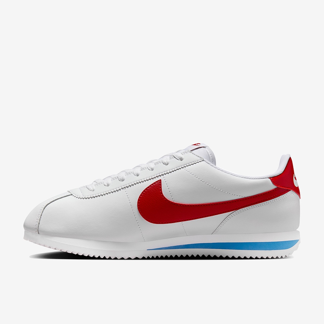 mens nike cortez white and red