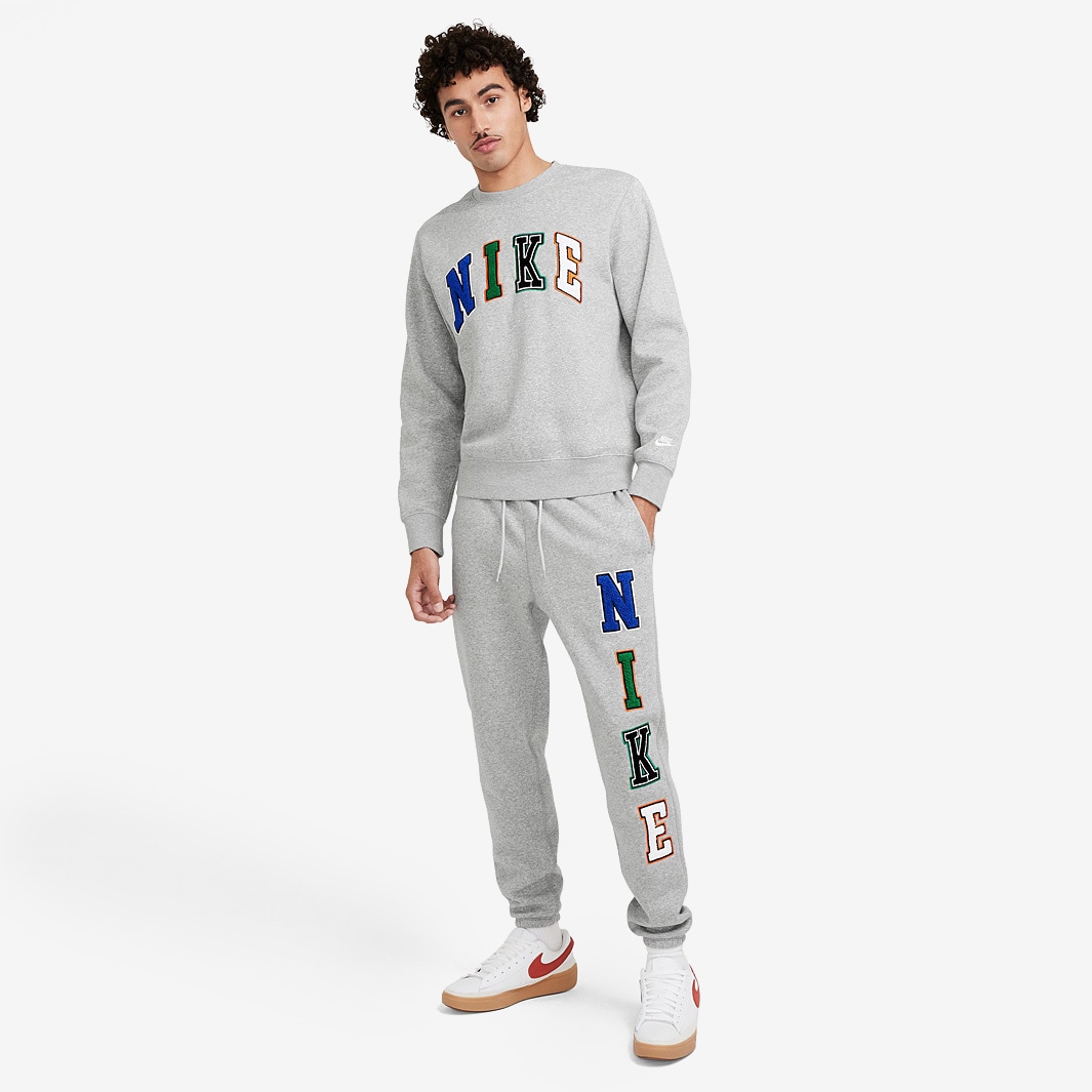 Nike Sportswear Club Crewneck Dk Grey Heather/White Mens